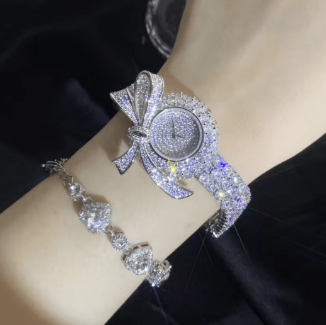 ZOCA 精致女士 CZ 腕表，真皮表带，适合办公室女士工作佩戴，尽显奢华风范
